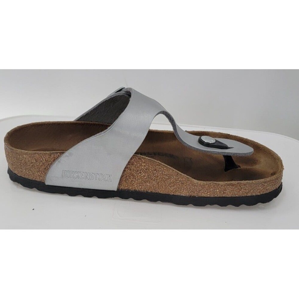 BIRKENSTOCK Gizeh Birko-Flor Metallic Silver - Picture 4 of 10